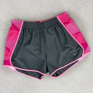 Nike Dri‎ Fit Tempo Running Shorts Gray Pink Womens Small